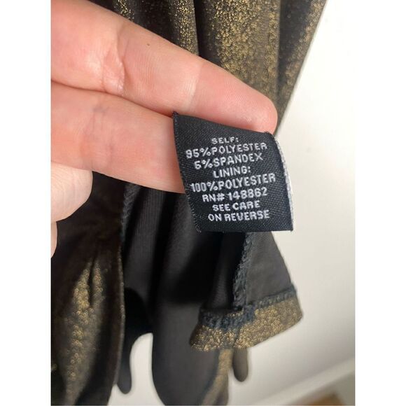 TORRID Gold Shimmer V Neck Skater Dress F171 - Picture 6 of 8